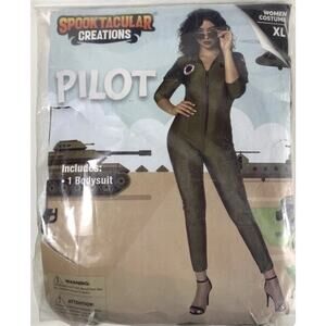 Spooktacular Creations Adult Women Size Xl Flight Pilot Halloween Costume